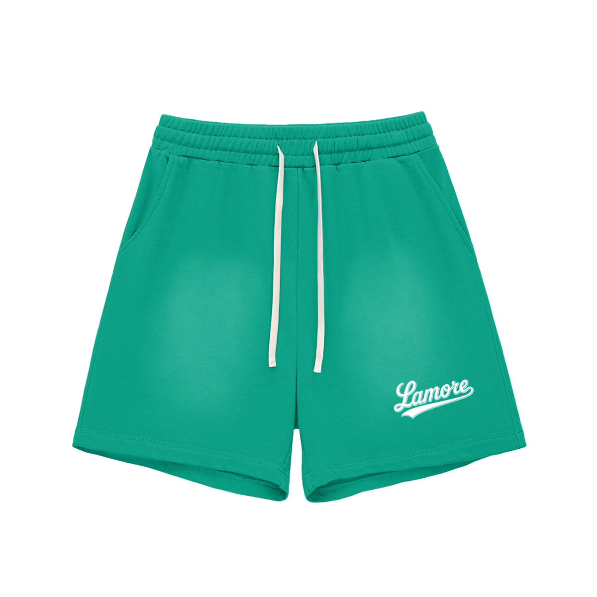 FADED VARSITY SHORTS - GREEN