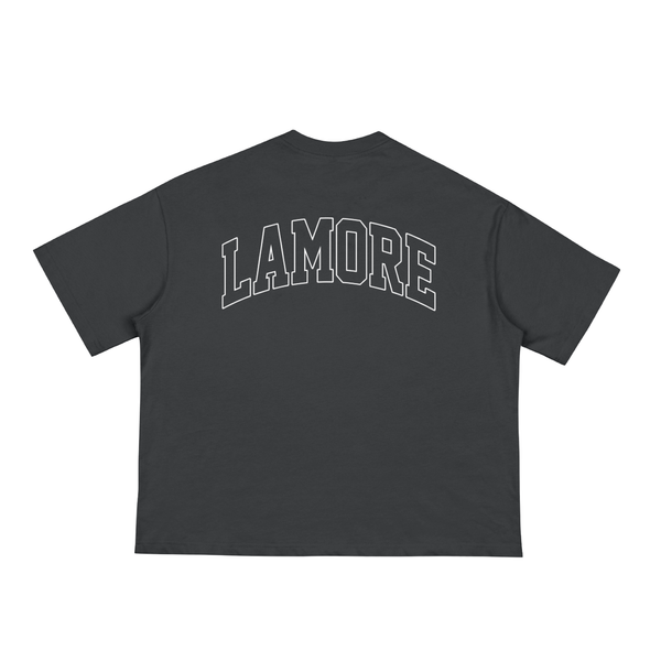 CURVE LOGO BOXY TEE - BLACK/WHITE
