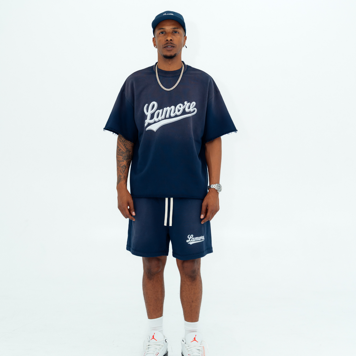 FADED SWEAT SHIRT - NAVY