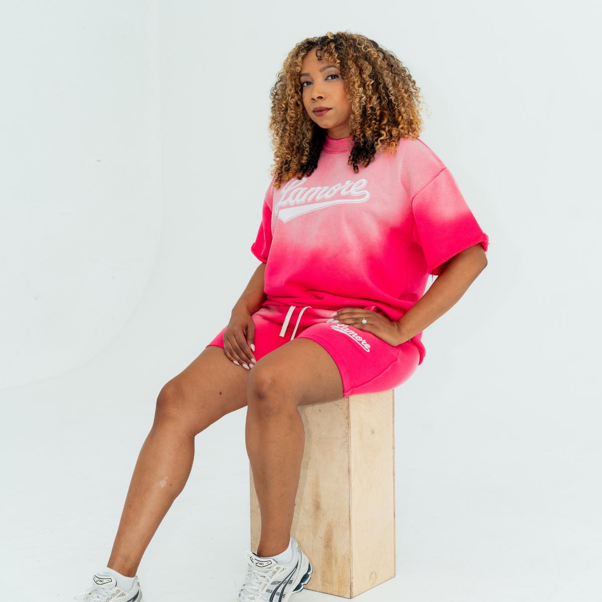 FADED SWEAT SHIRT - ROSE RED