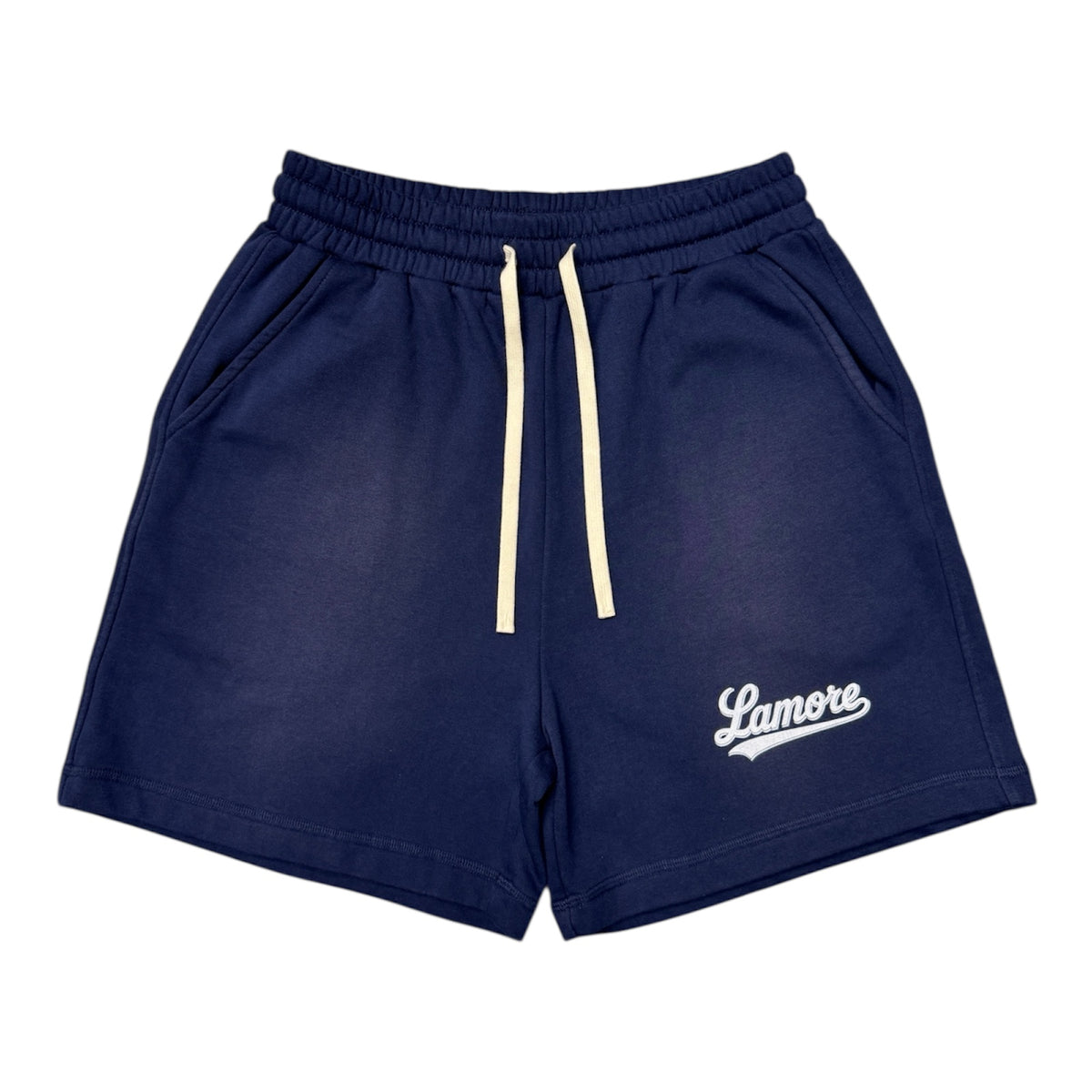 FADED SWEAT SHORTS - NAVY